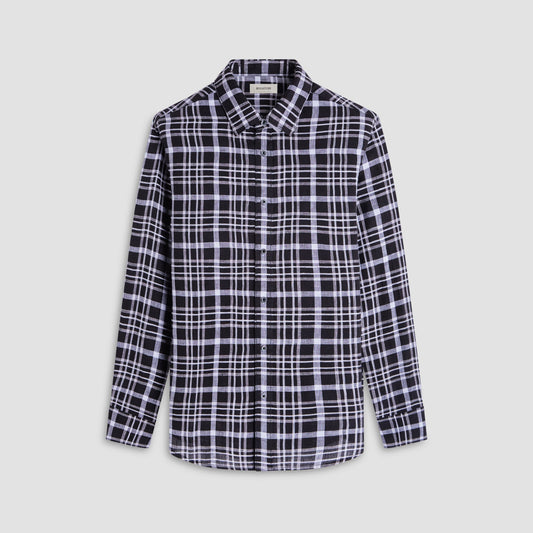Bugatchi Karl Plaid Shirt Black