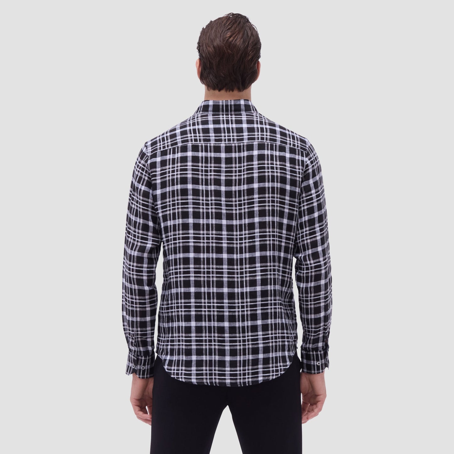 Bugatchi Karl Plaid Shirt Black