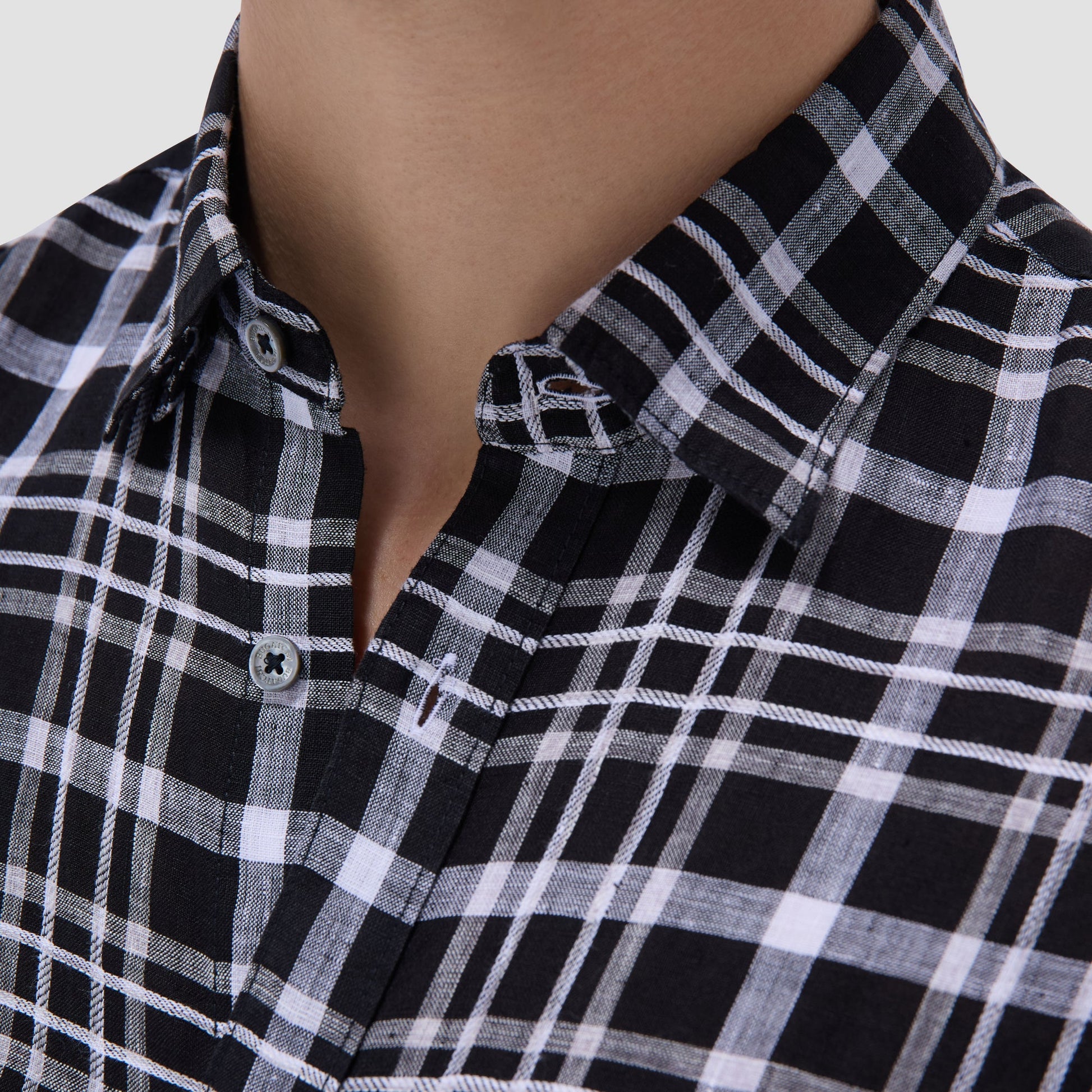 Bugatchi Karl Plaid Shirt Black