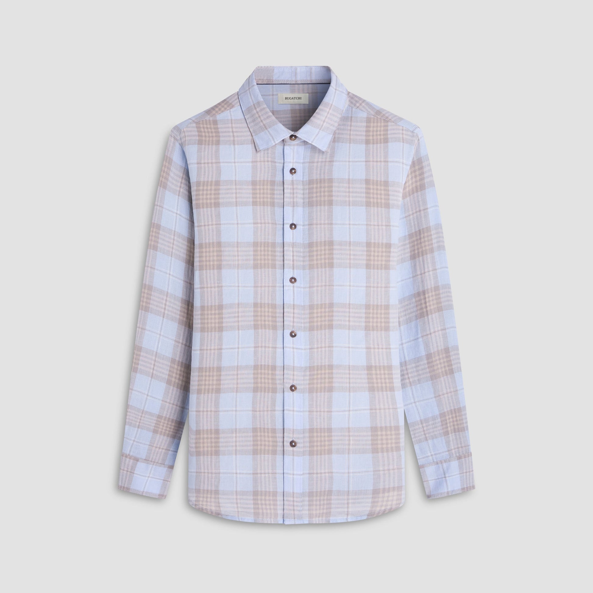 Bugatchi Karl Plaid Shirt Sky
