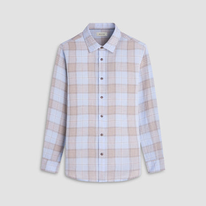 Bugatchi Karl Plaid Shirt Sky