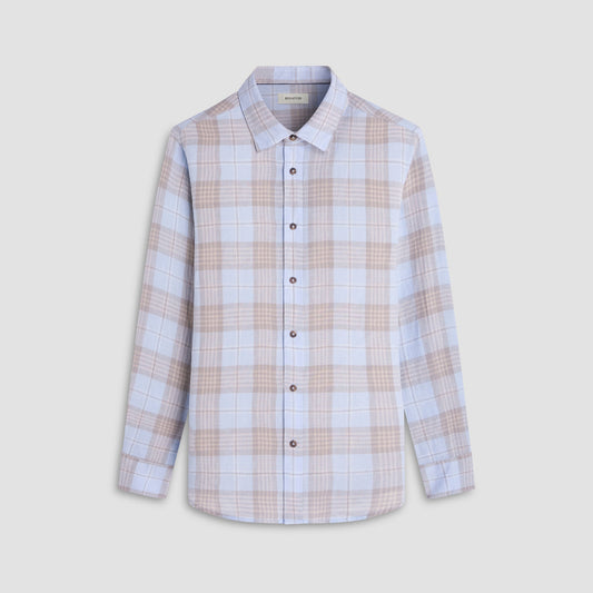 Bugatchi Karl Plaid Shirt Sky