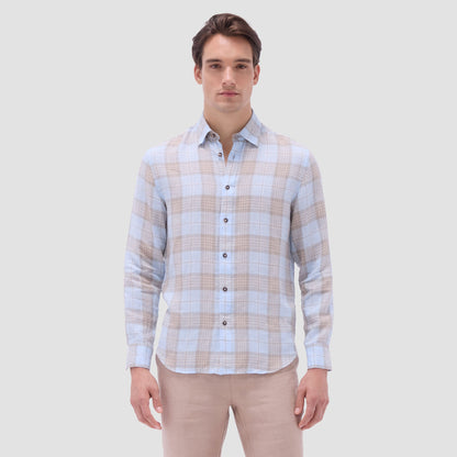 Bugatchi Karl Plaid Shirt Sky
