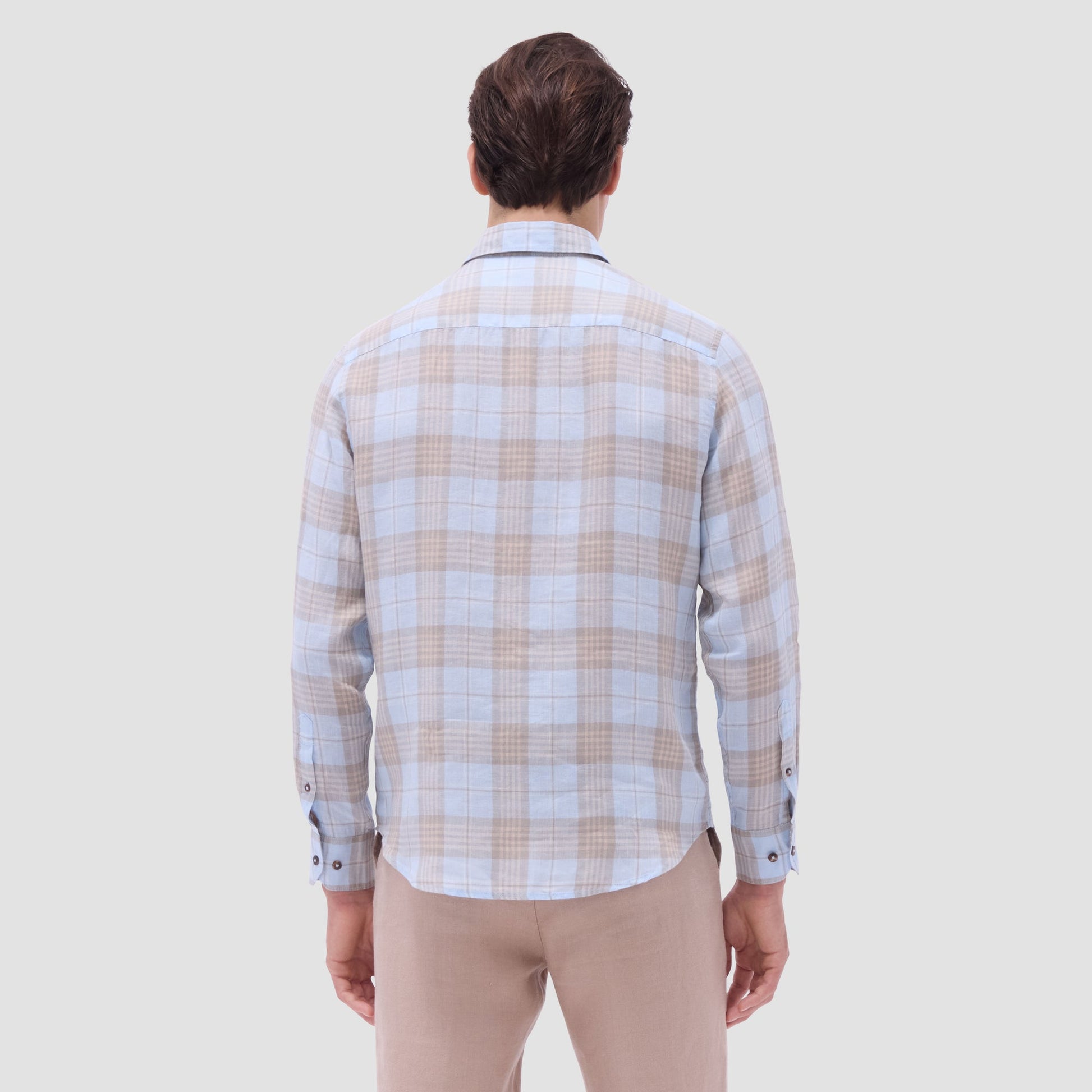 Bugatchi Karl Plaid Shirt Sky