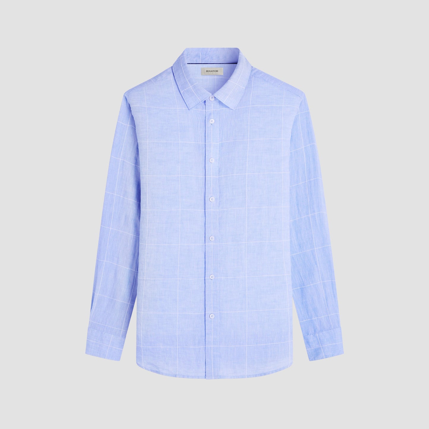Bugatchi Karl Windowpane Shirt Sky