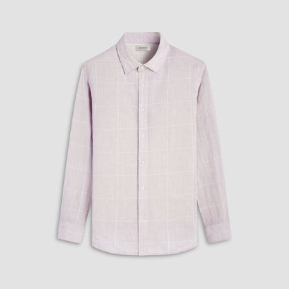 Bugatchi Karl Windowpane Shirt Sand