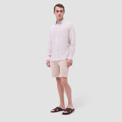 Bugatchi Karl Windowpane Shirt Sand