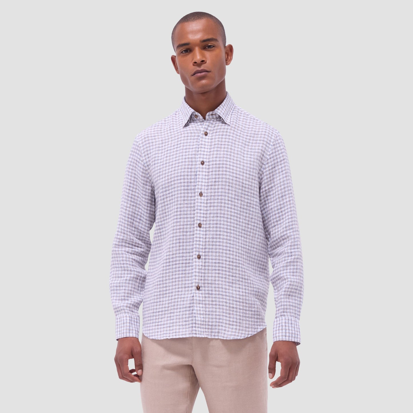 Bugatchi Karl Gingham Shirt Navy
