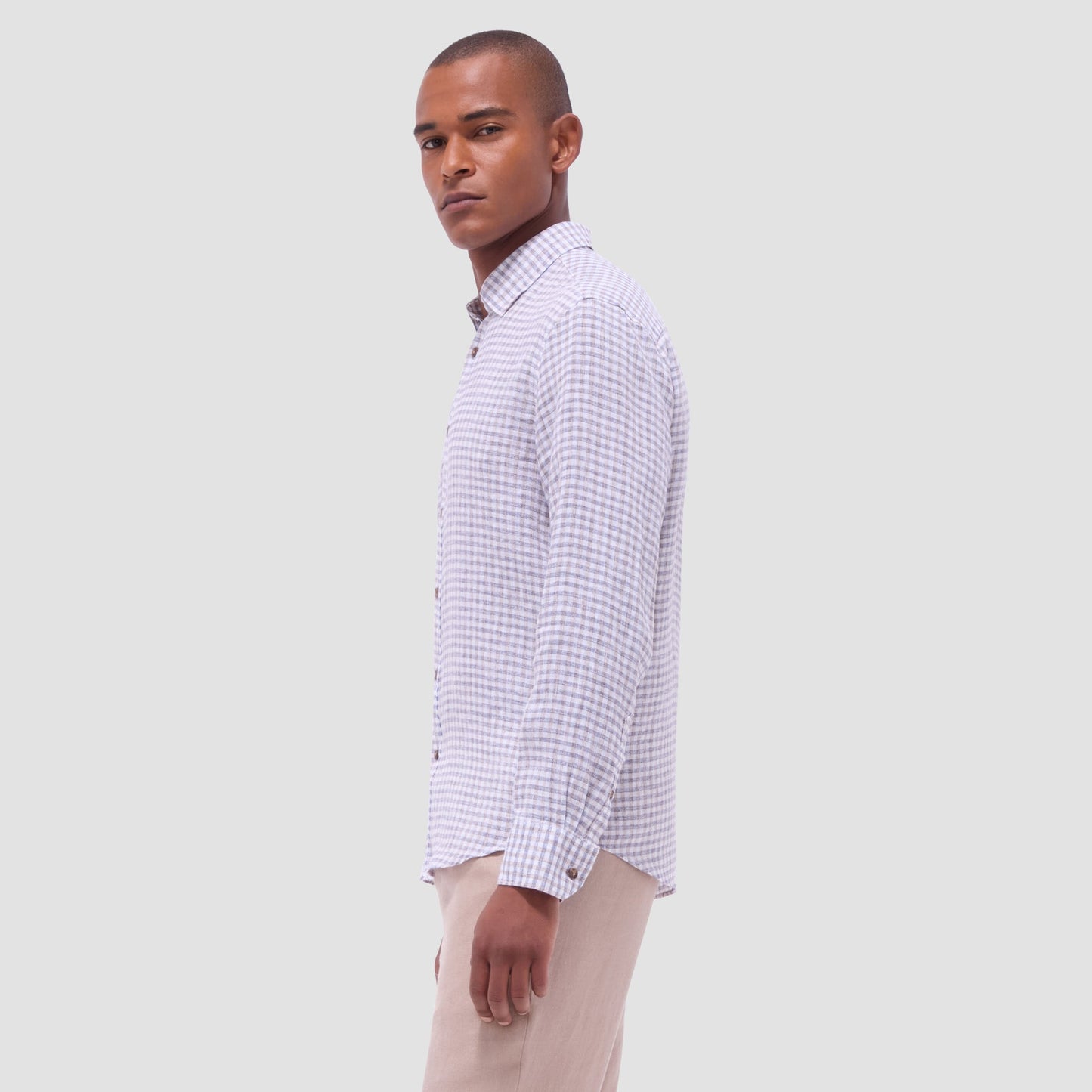 Bugatchi Karl Gingham Shirt Navy