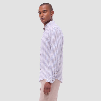 Bugatchi Karl Gingham Shirt Navy