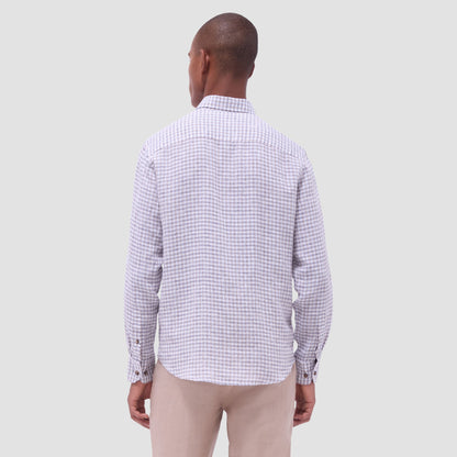 Bugatchi Karl Gingham Shirt Navy