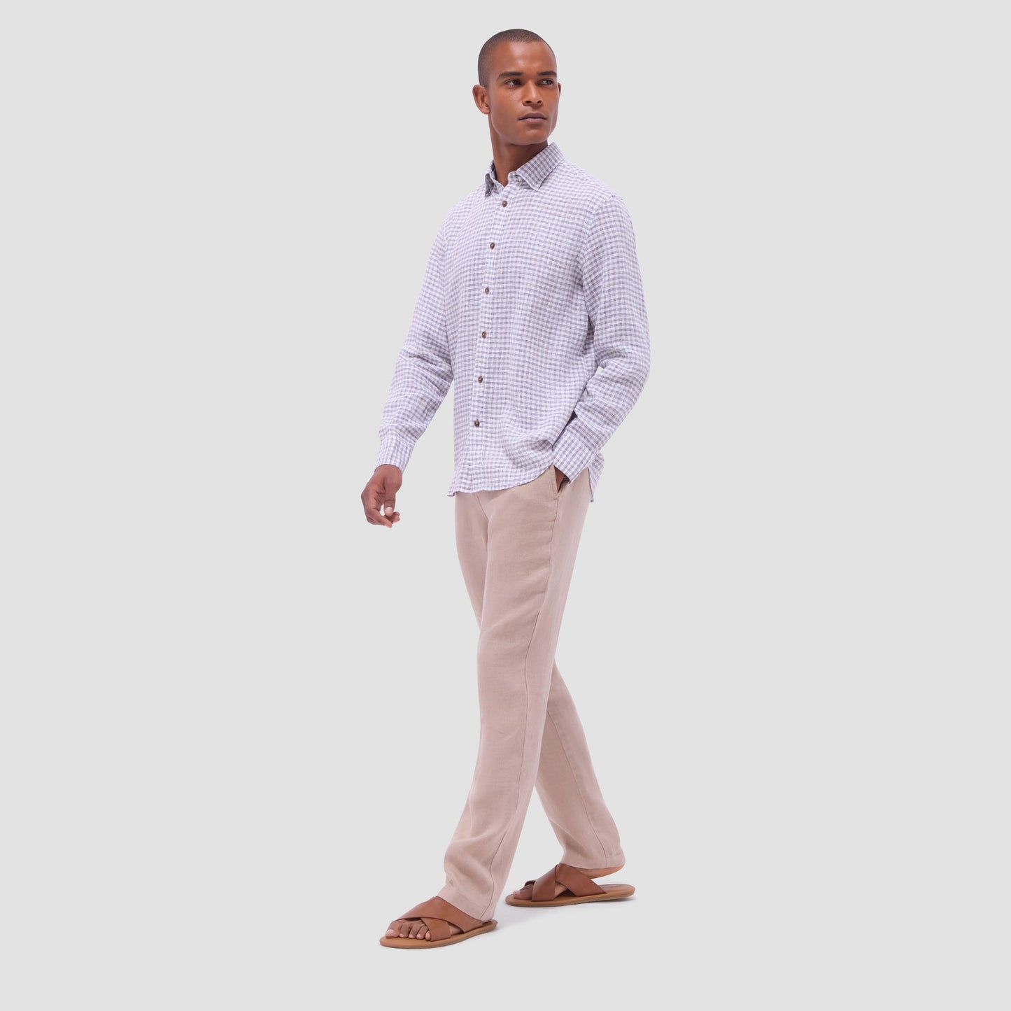 Bugatchi Karl Gingham Shirt Navy