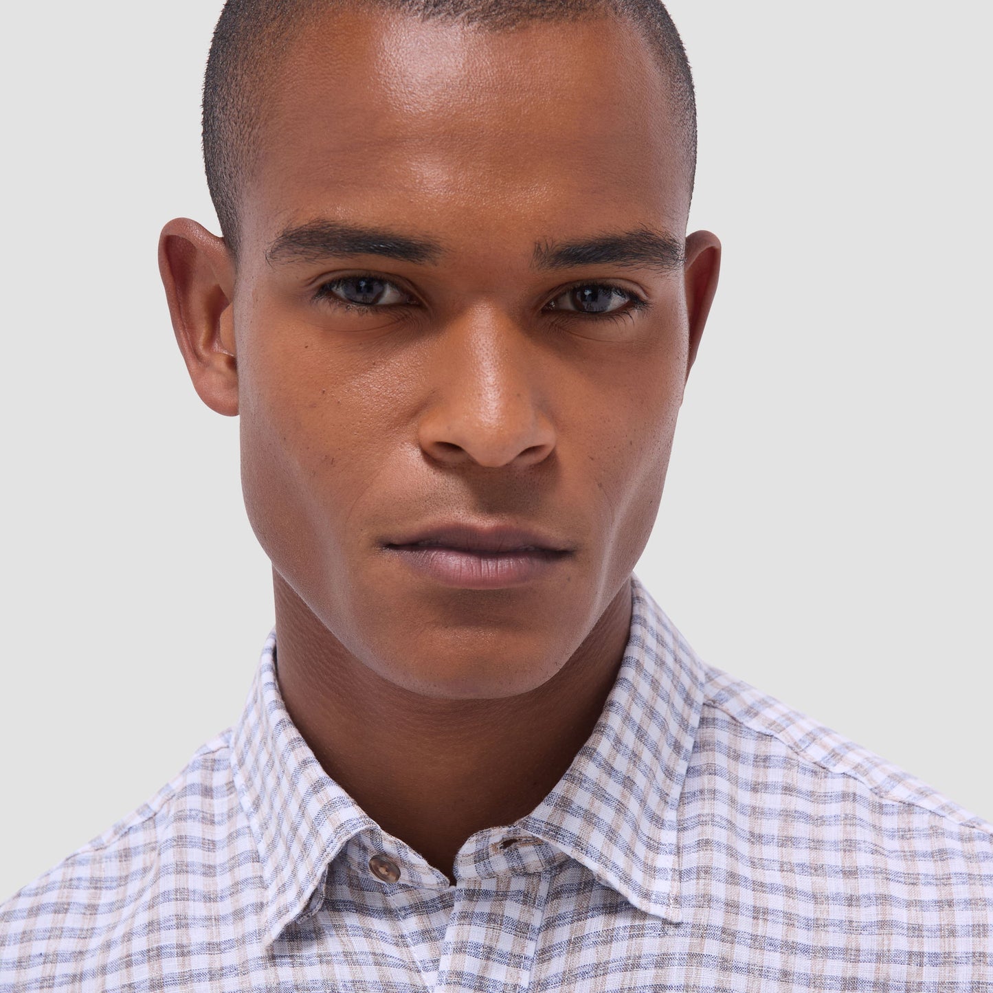 Bugatchi Karl Gingham Shirt Navy