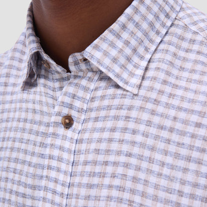 Bugatchi Karl Gingham Shirt Navy