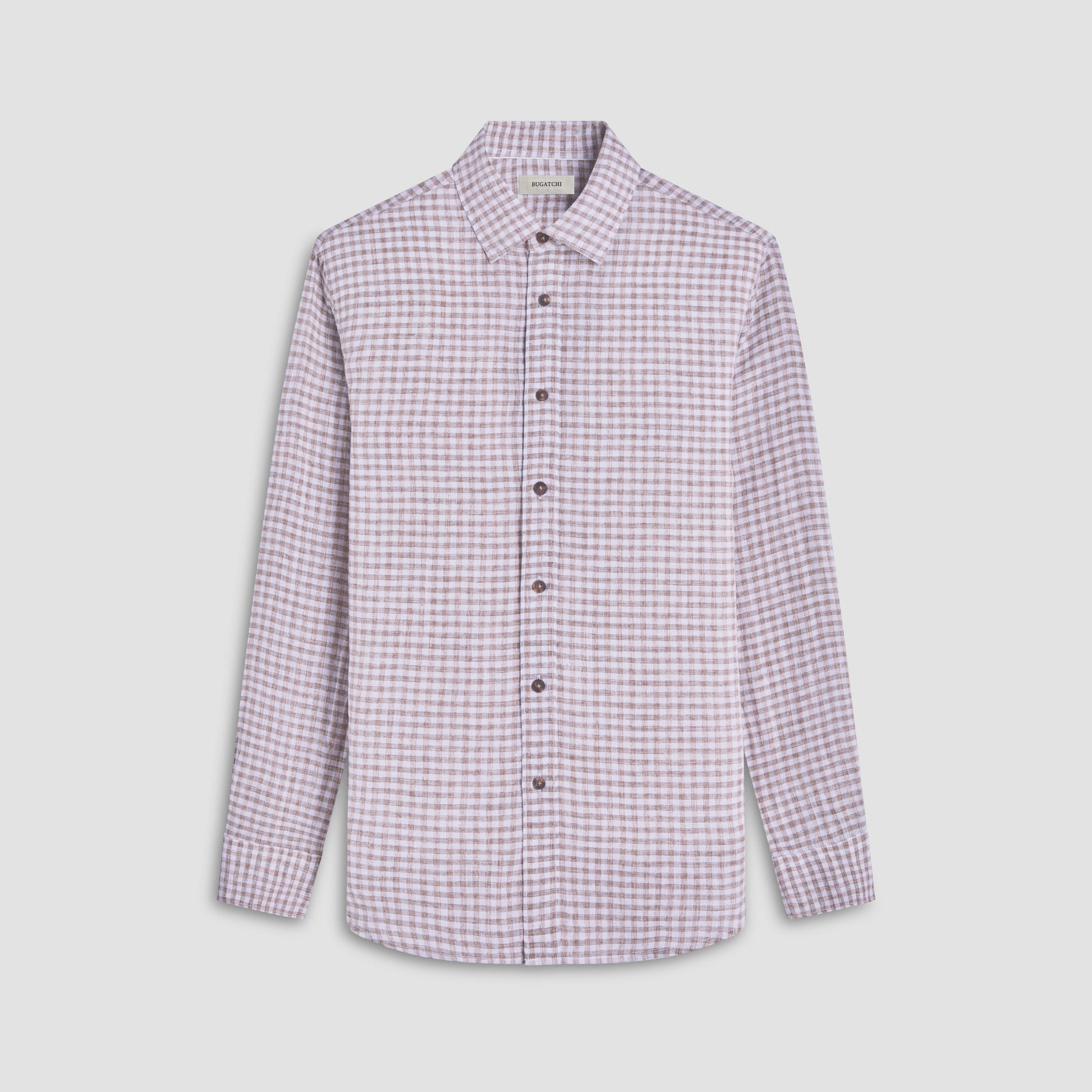 Bugatchi Karl Gingham Shirt Olive