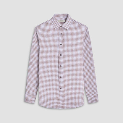 Bugatchi Karl Gingham Shirt Olive