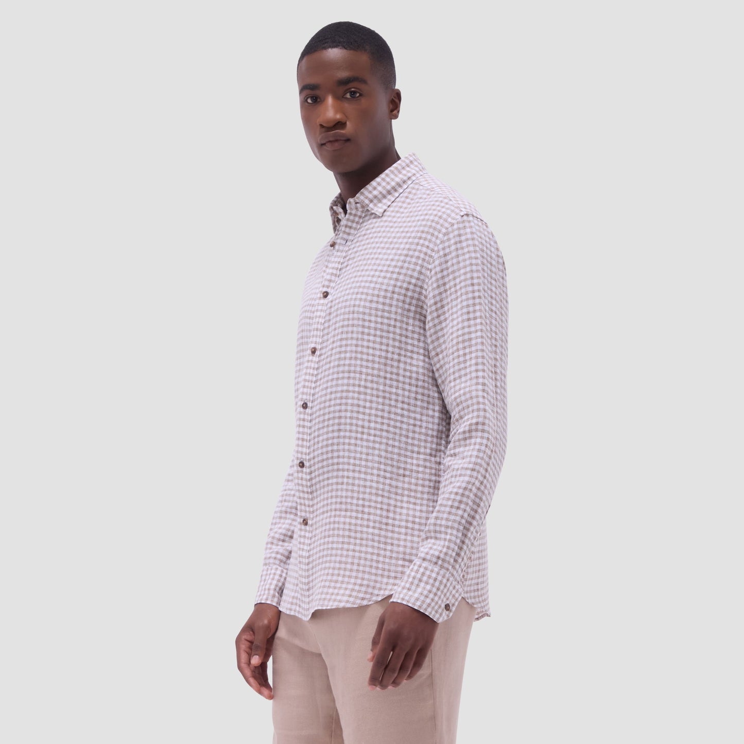 Bugatchi Karl Gingham Shirt Olive