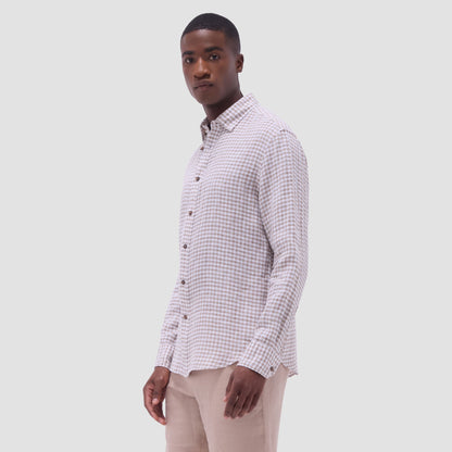 Bugatchi Karl Gingham Shirt Olive