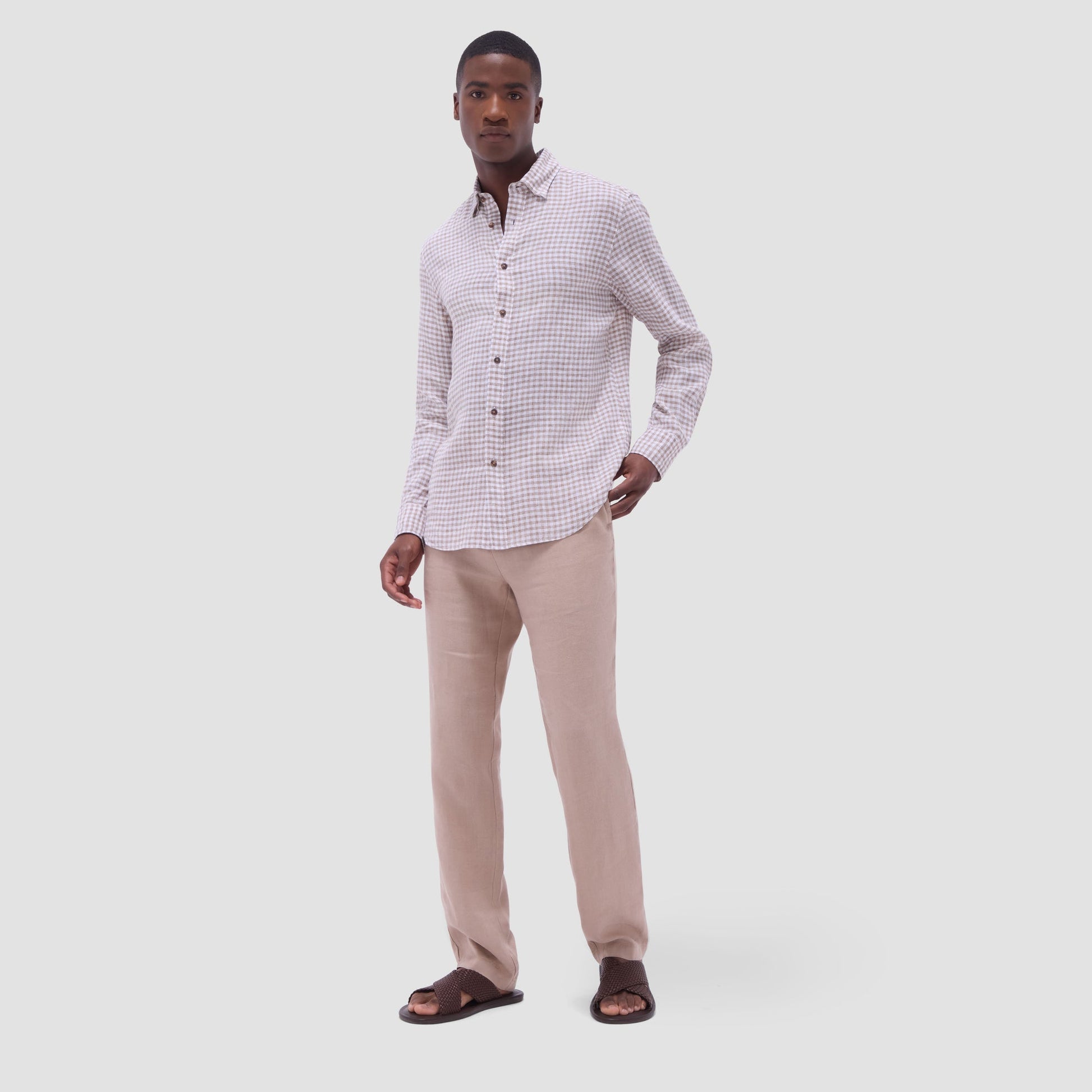 Bugatchi Karl Gingham Shirt Olive