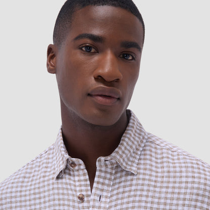 Bugatchi Karl Gingham Shirt Olive