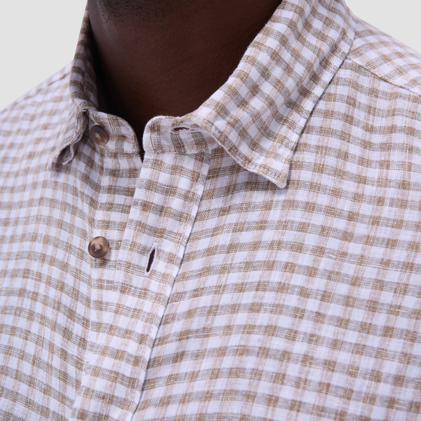 Bugatchi Karl Gingham Shirt Olive
