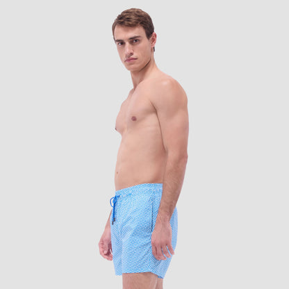 Bugatchi Archer Geometric Swim Trunks Turquoise