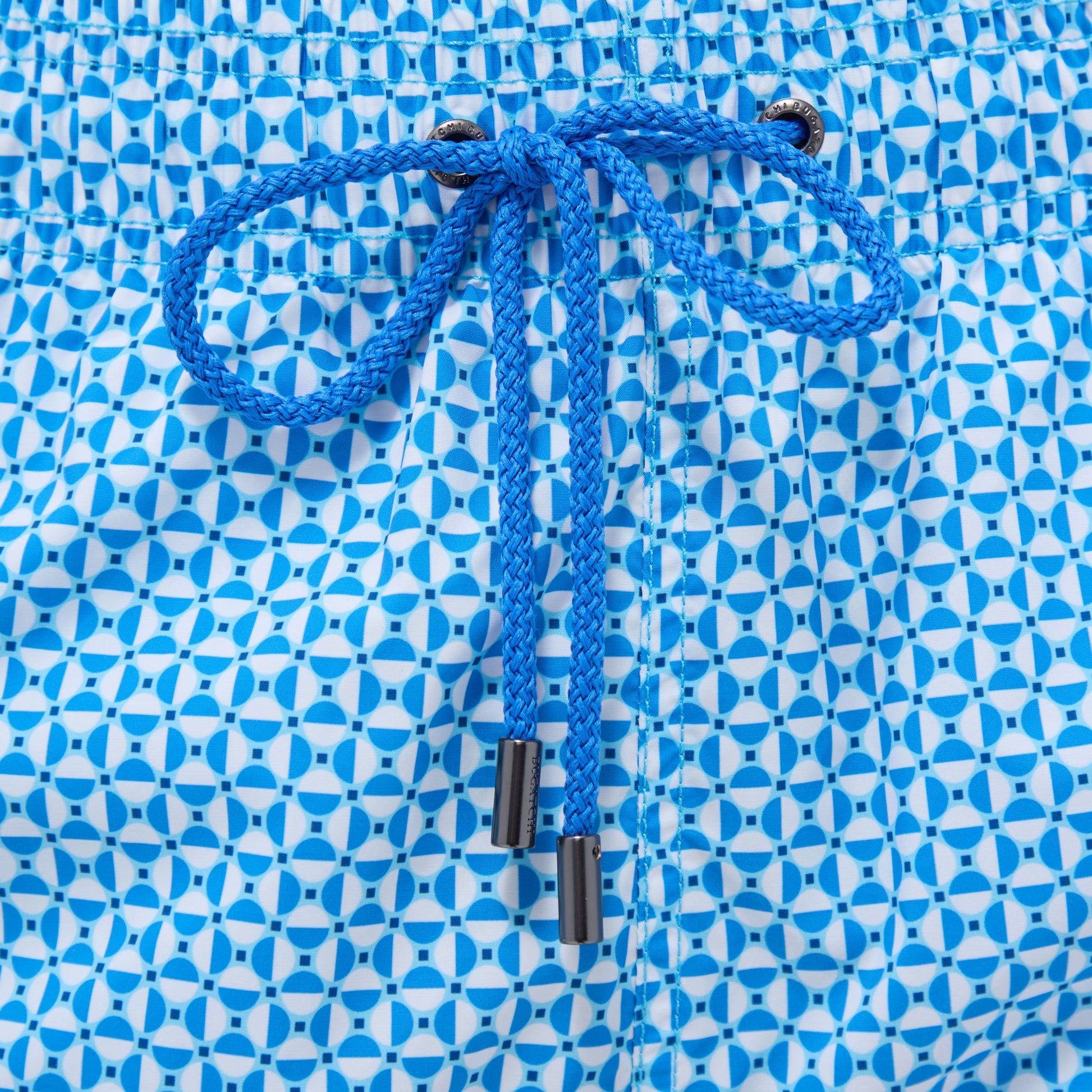 Bugatchi Archer Geometric Swim Trunks Turquoise