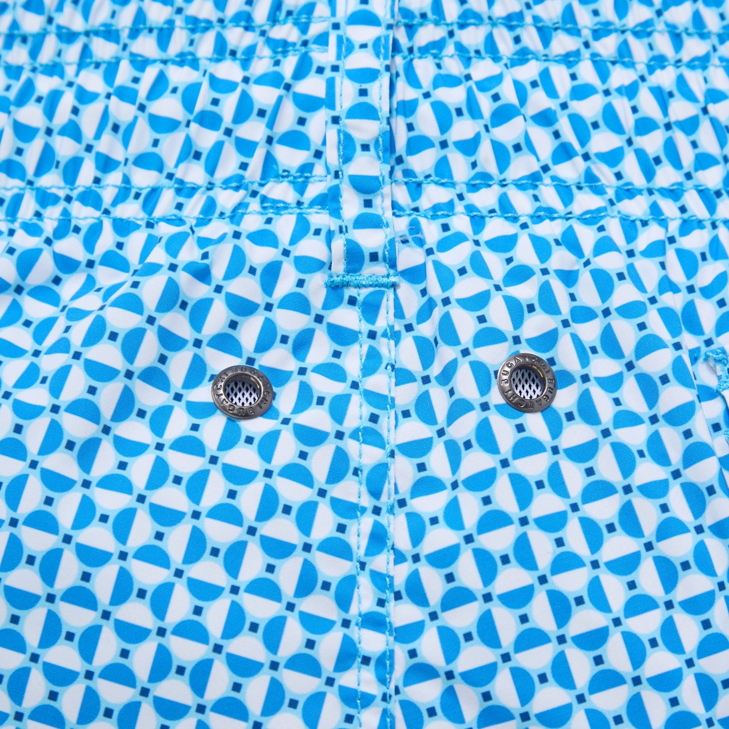 Bugatchi Archer Geometric Swim Trunks Turquoise