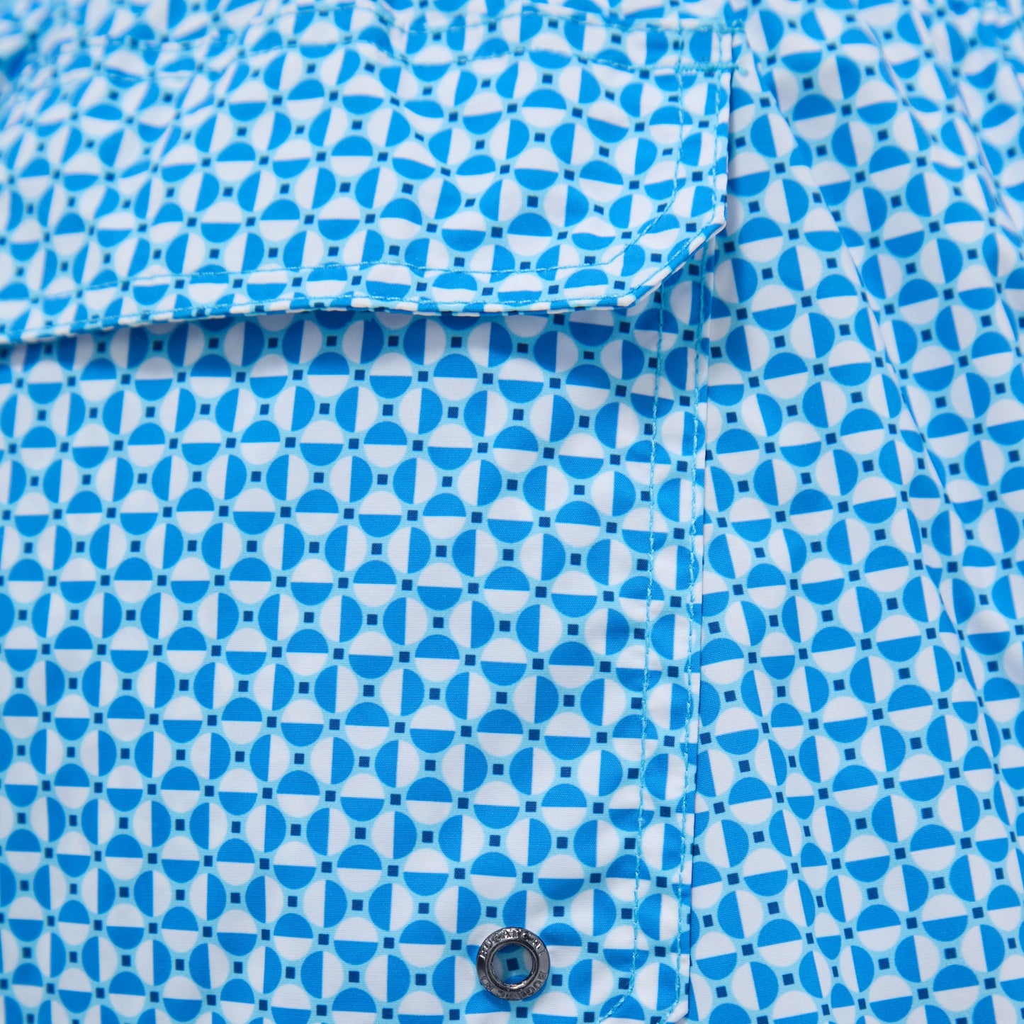 Bugatchi Archer Geometric Swim Trunks Turquoise