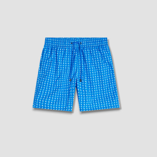 Bugatchi Cosmo Geometric Swim Trunks Classic Blue