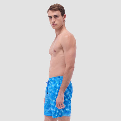 Bugatchi Cosmo Geometric Swim Trunks Classic Blue