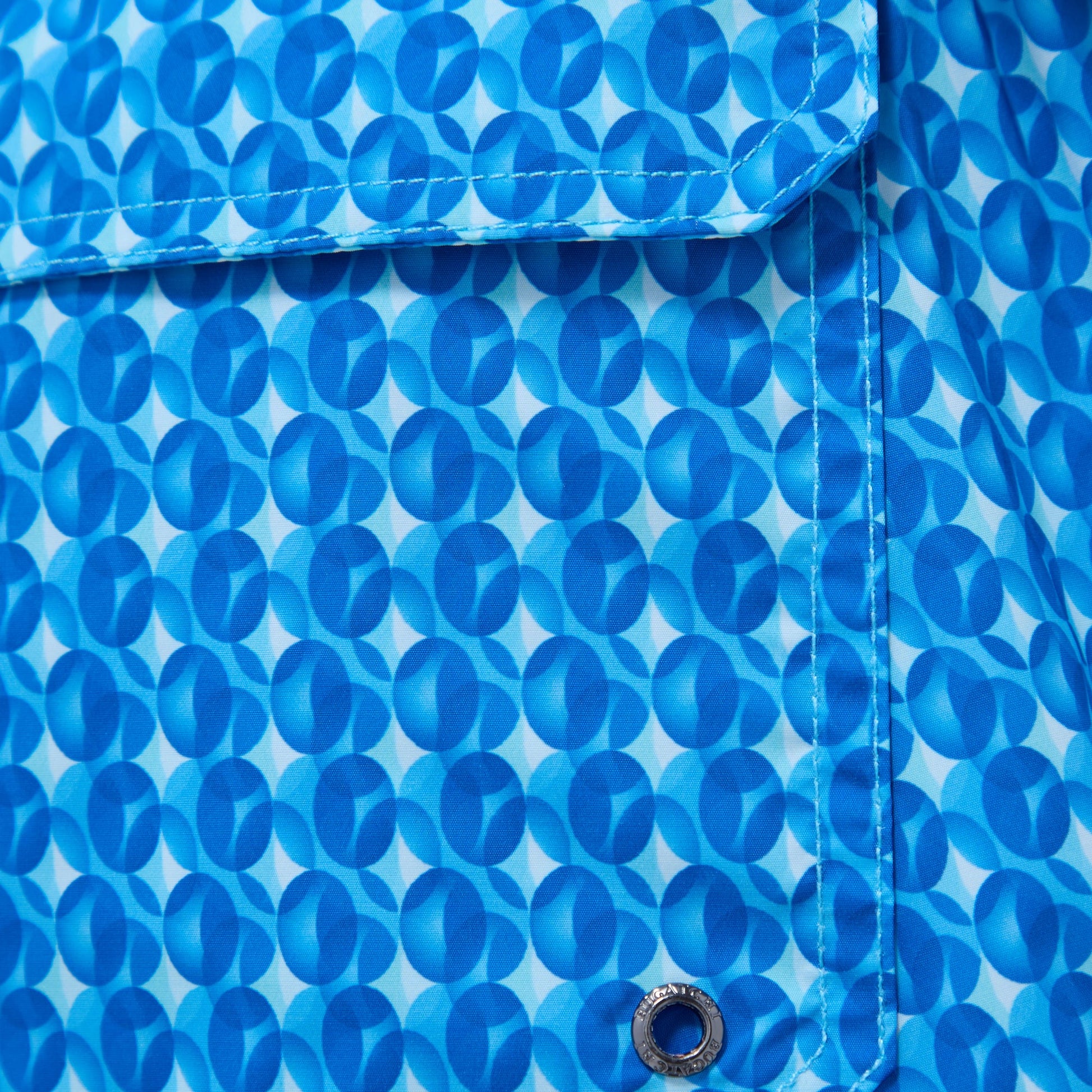 Bugatchi Cosmo Geometric Swim Trunks Classic Blue