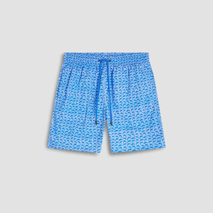 Bugatchi Cosmo Dolphin Swim Trunks Classic Blue