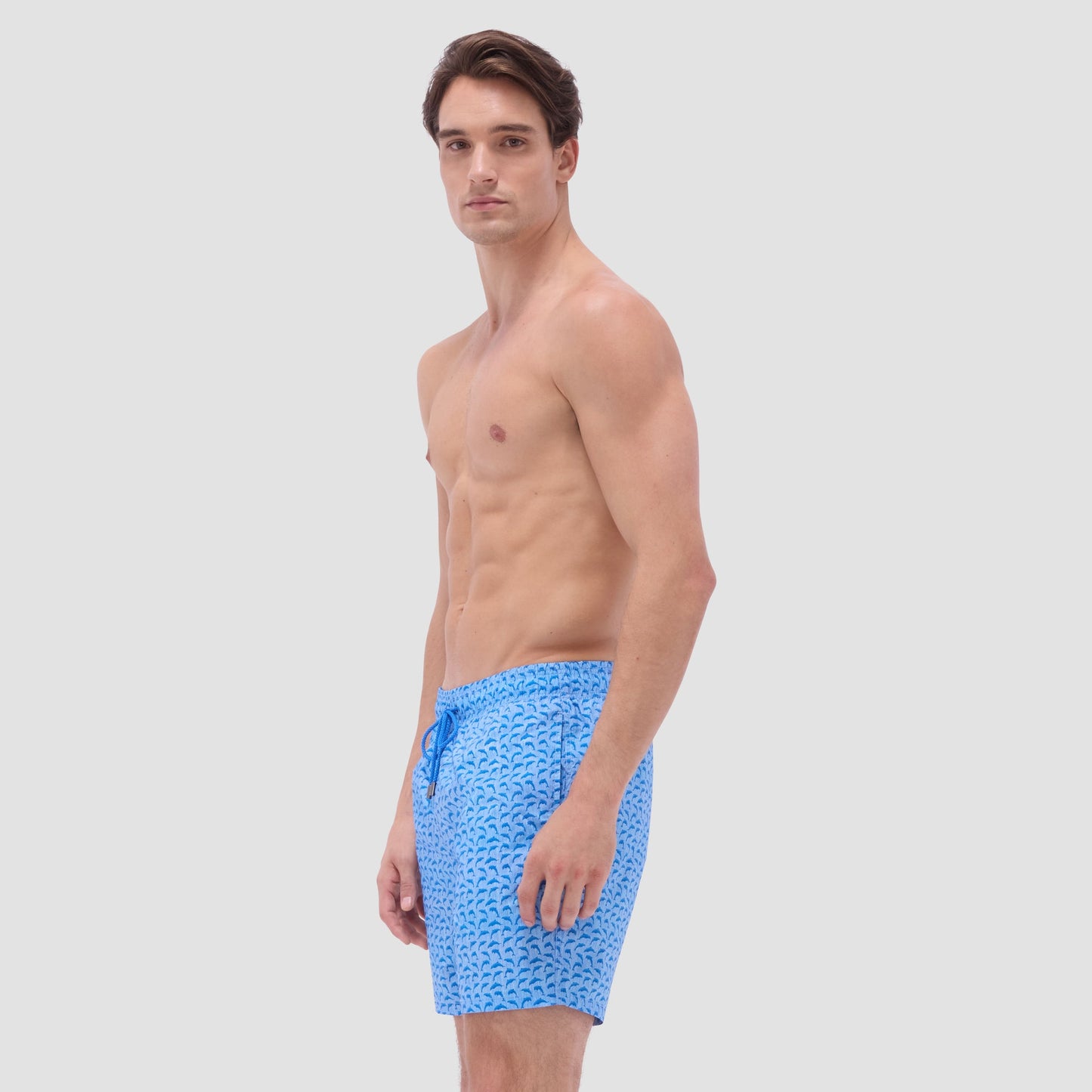 Bugatchi Cosmo Dolphin Swim Trunks Classic Blue