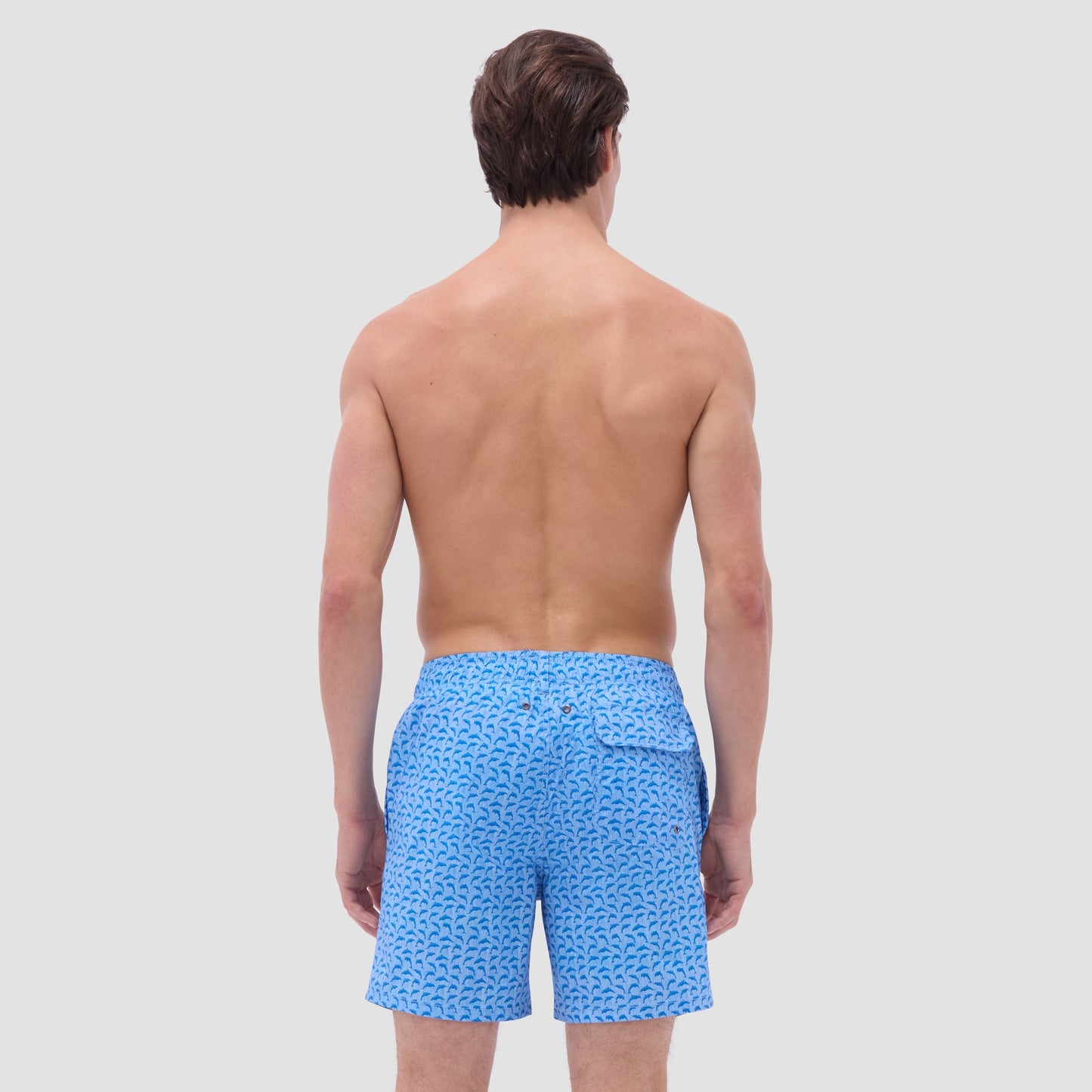 Bugatchi Cosmo Dolphin Swim Trunks Classic Blue