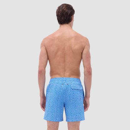 Bugatchi Cosmo Dolphin Swim Trunks Classic Blue