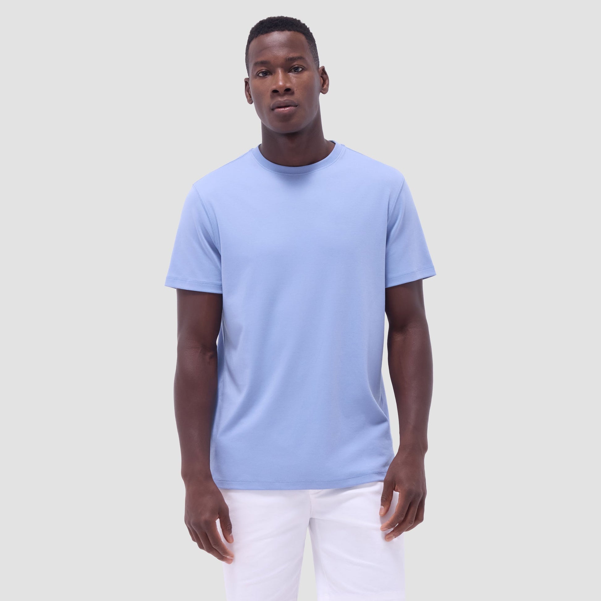 Bugatchi Hank Crew Neck T-Shirt Air Blue