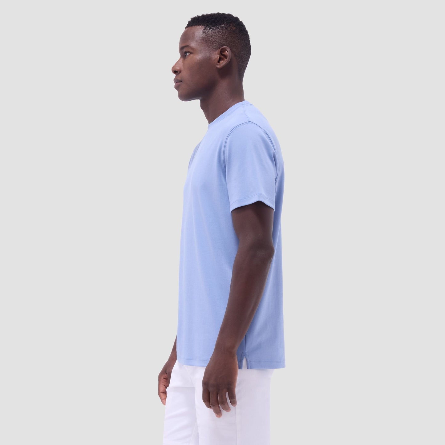 Bugatchi Hank Crew Neck T-Shirt Air Blue