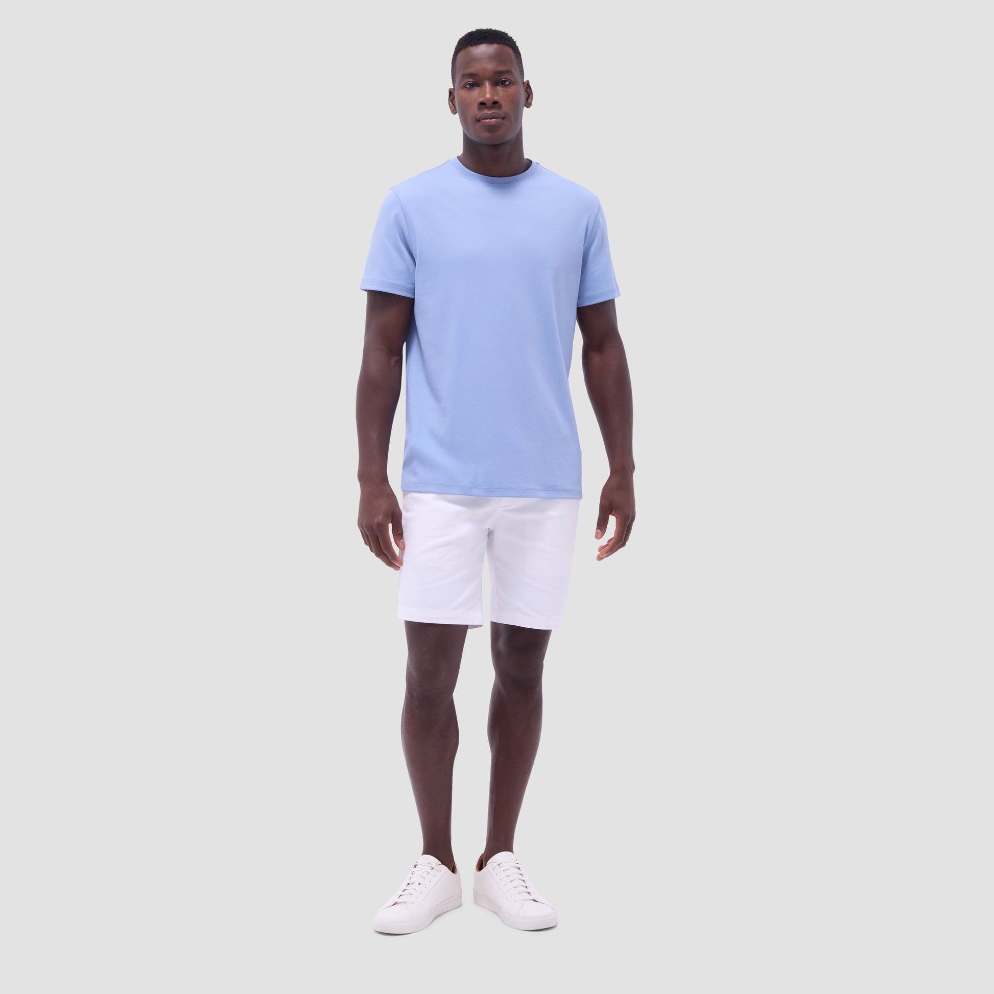 Bugatchi Hank Crew Neck T-Shirt Air Blue