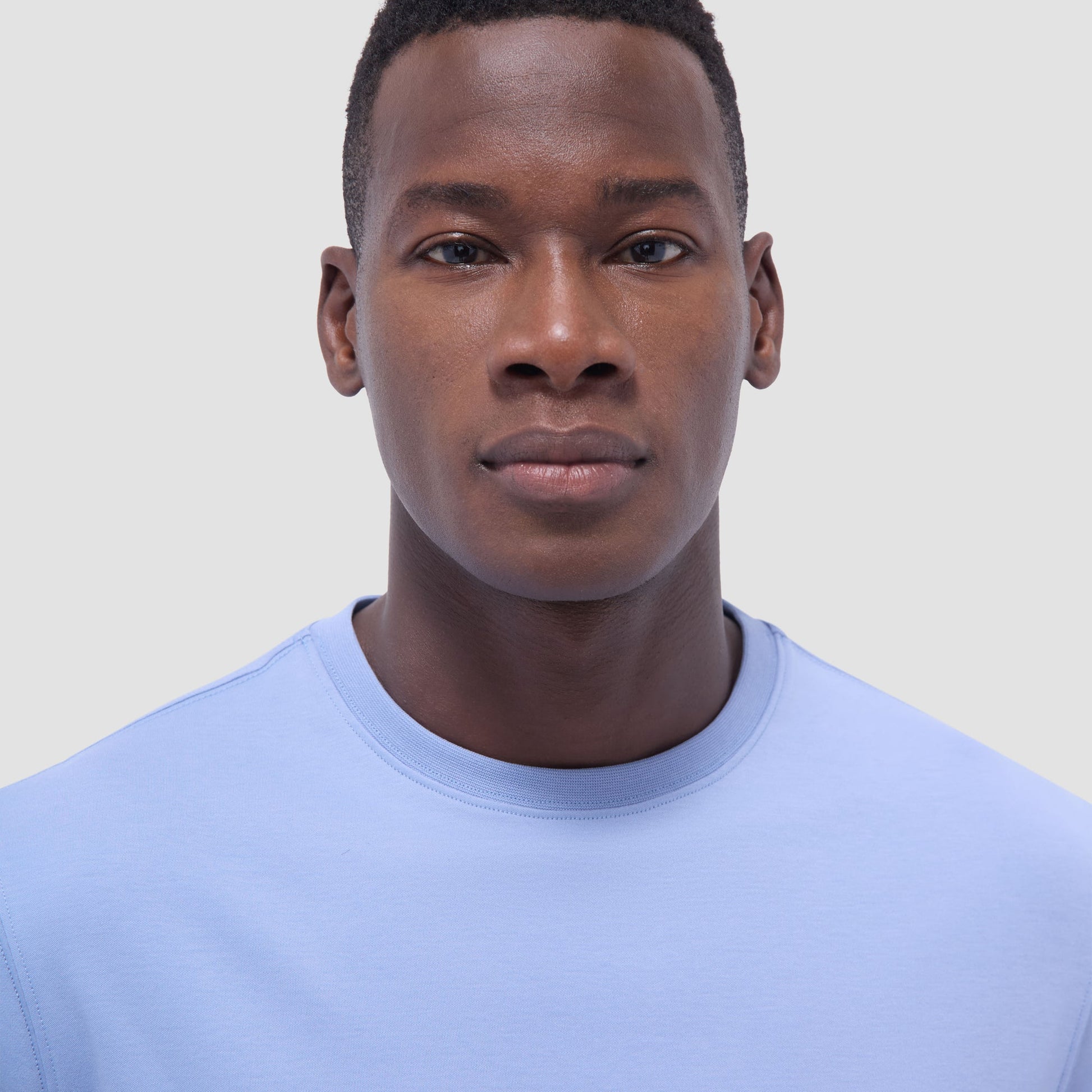 Bugatchi Hank Crew Neck T-Shirt Air Blue