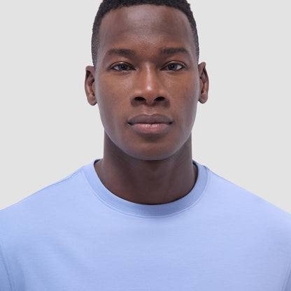 Bugatchi Hank Crew Neck T-Shirt Air Blue