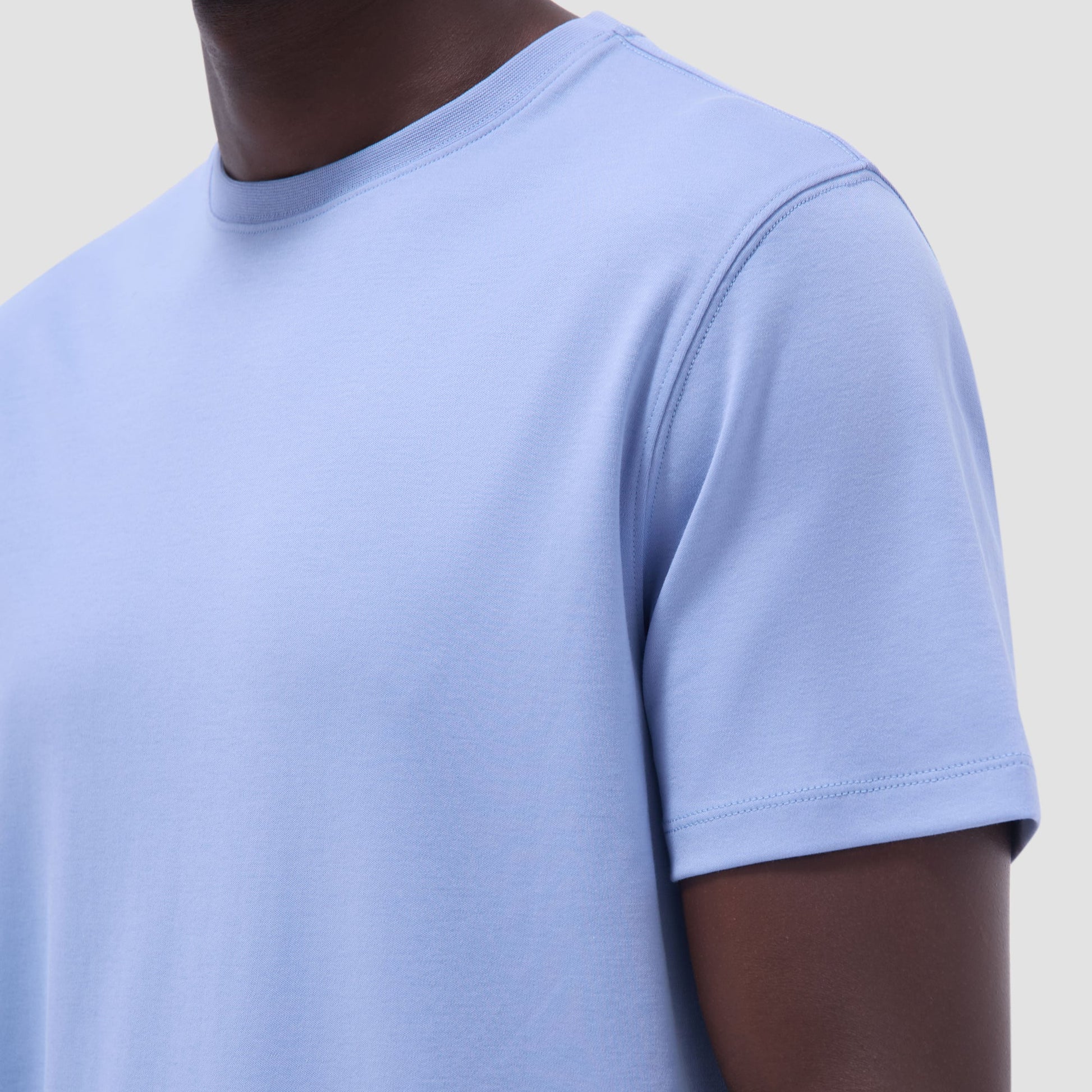 Bugatchi Hank Crew Neck T-Shirt Air Blue