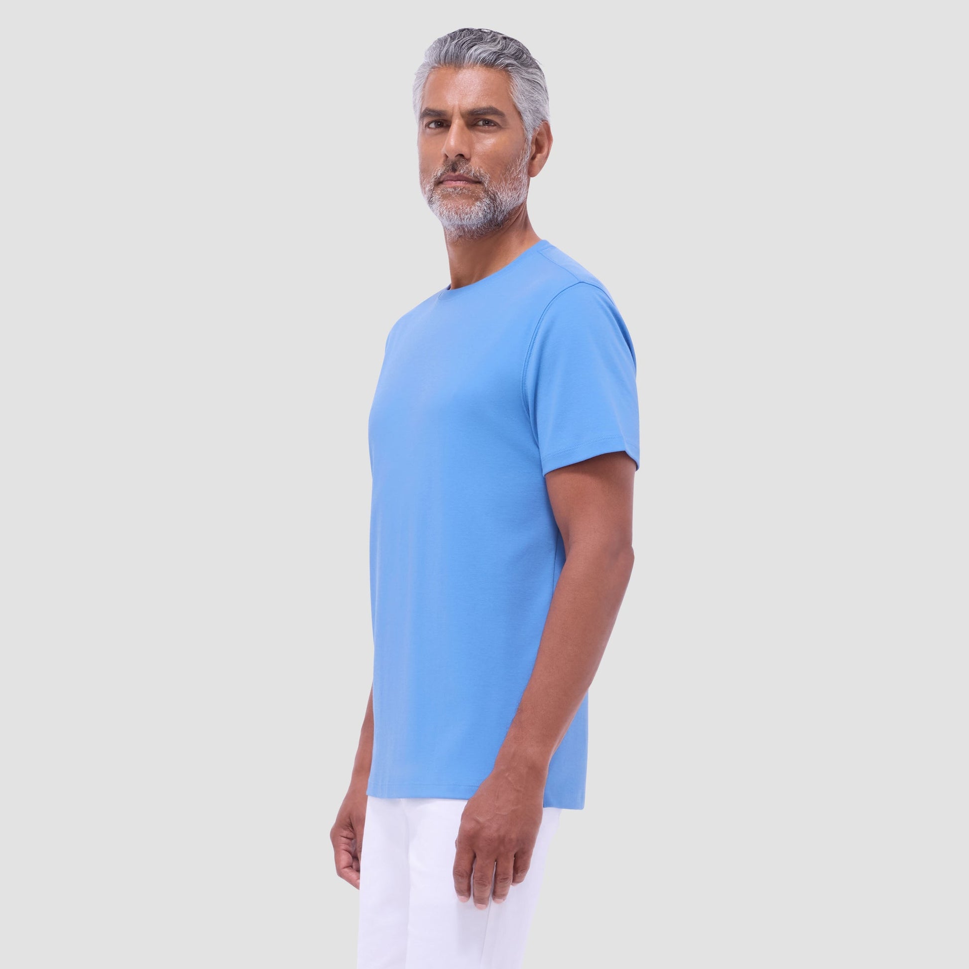 Bugatchi Hank Crew Neck T-Shirt Classic Blue