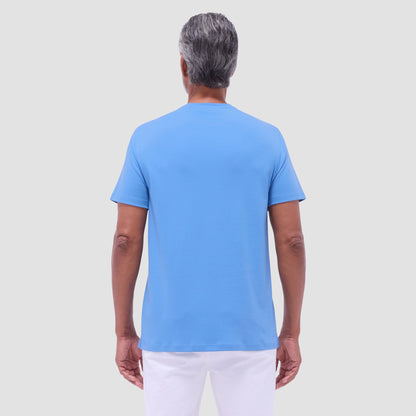 Bugatchi Hank Crew Neck T-Shirt Classic Blue