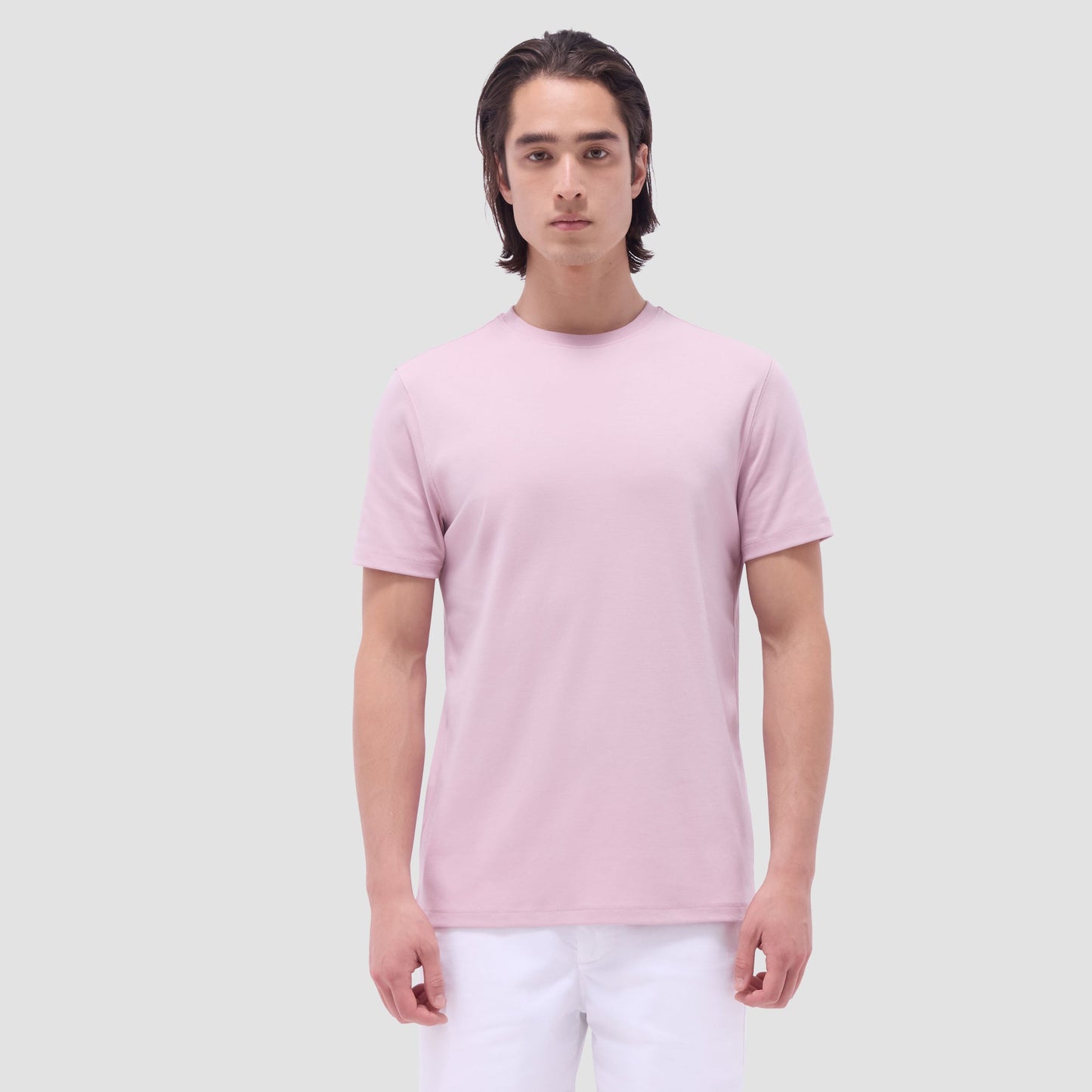 Bugatchi Hank Crew Neck T-Shirt Dusty Pink