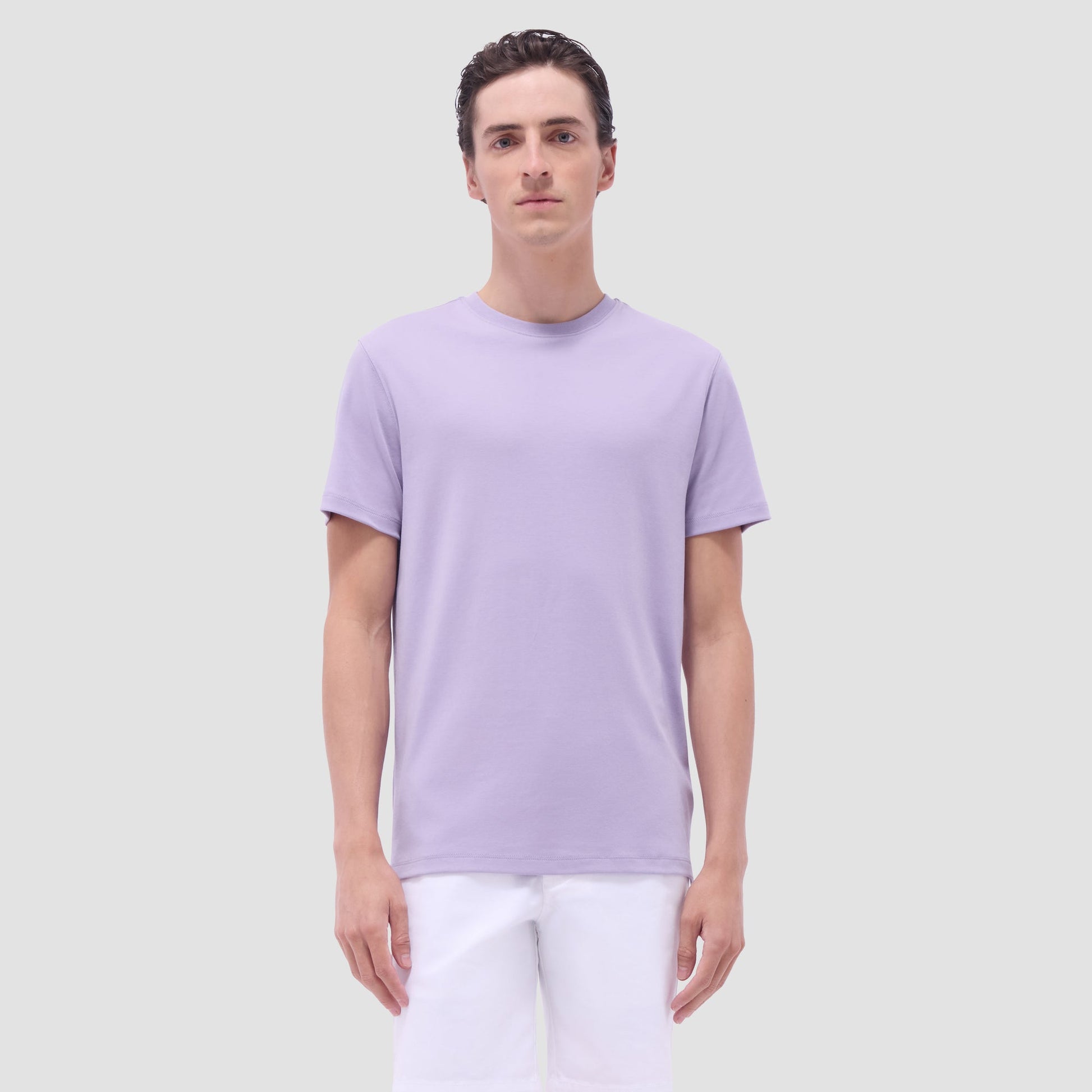 Bugatchi Hank Crew Neck T-Shirt Lilac