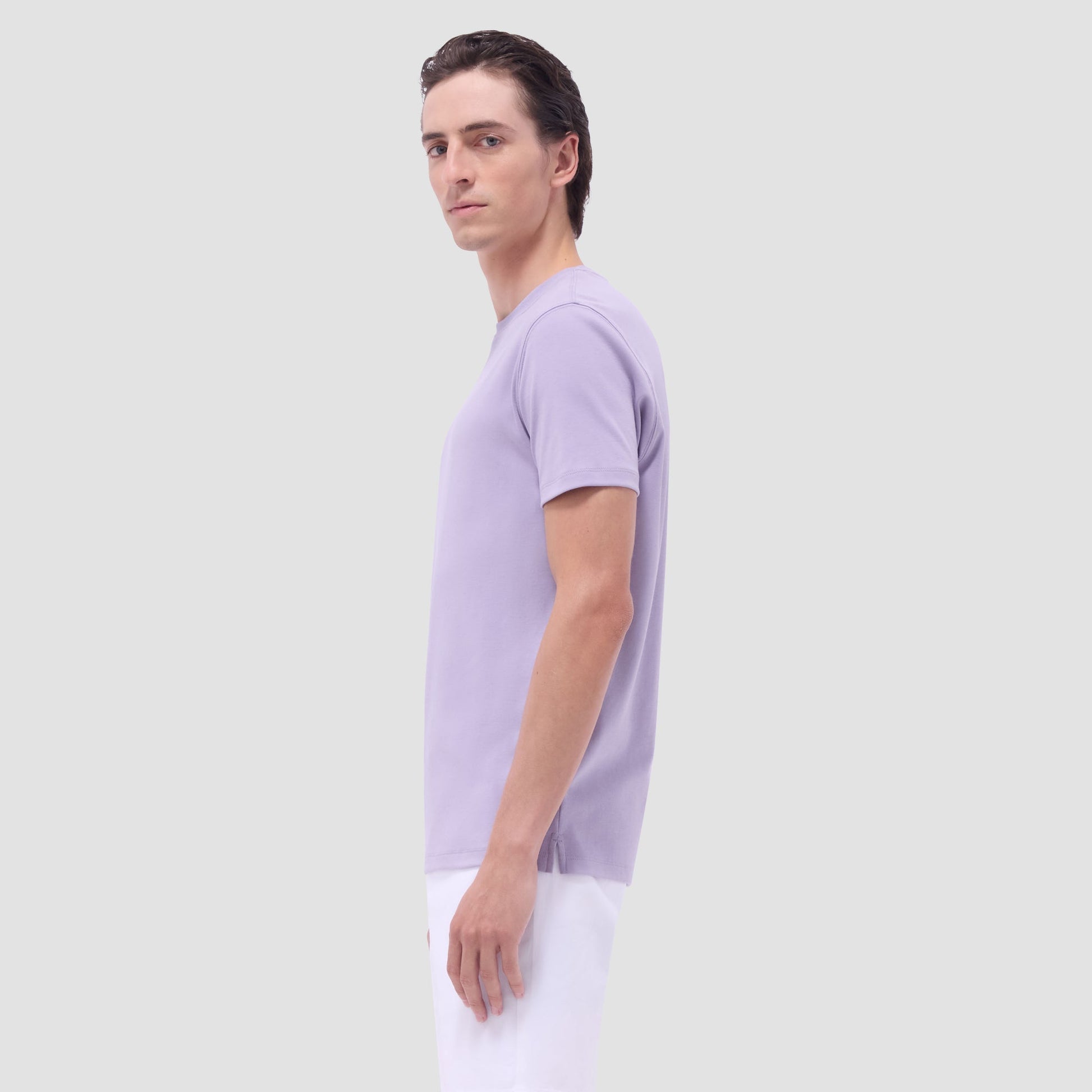Bugatchi Hank Crew Neck T-Shirt Lilac