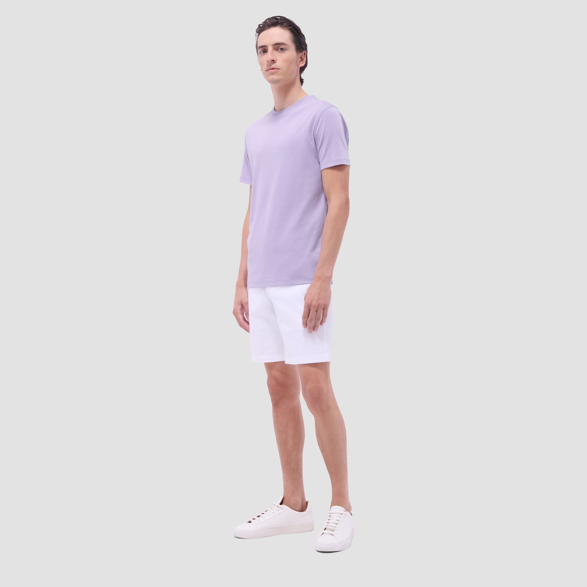 Bugatchi Hank Crew Neck T-Shirt Lilac