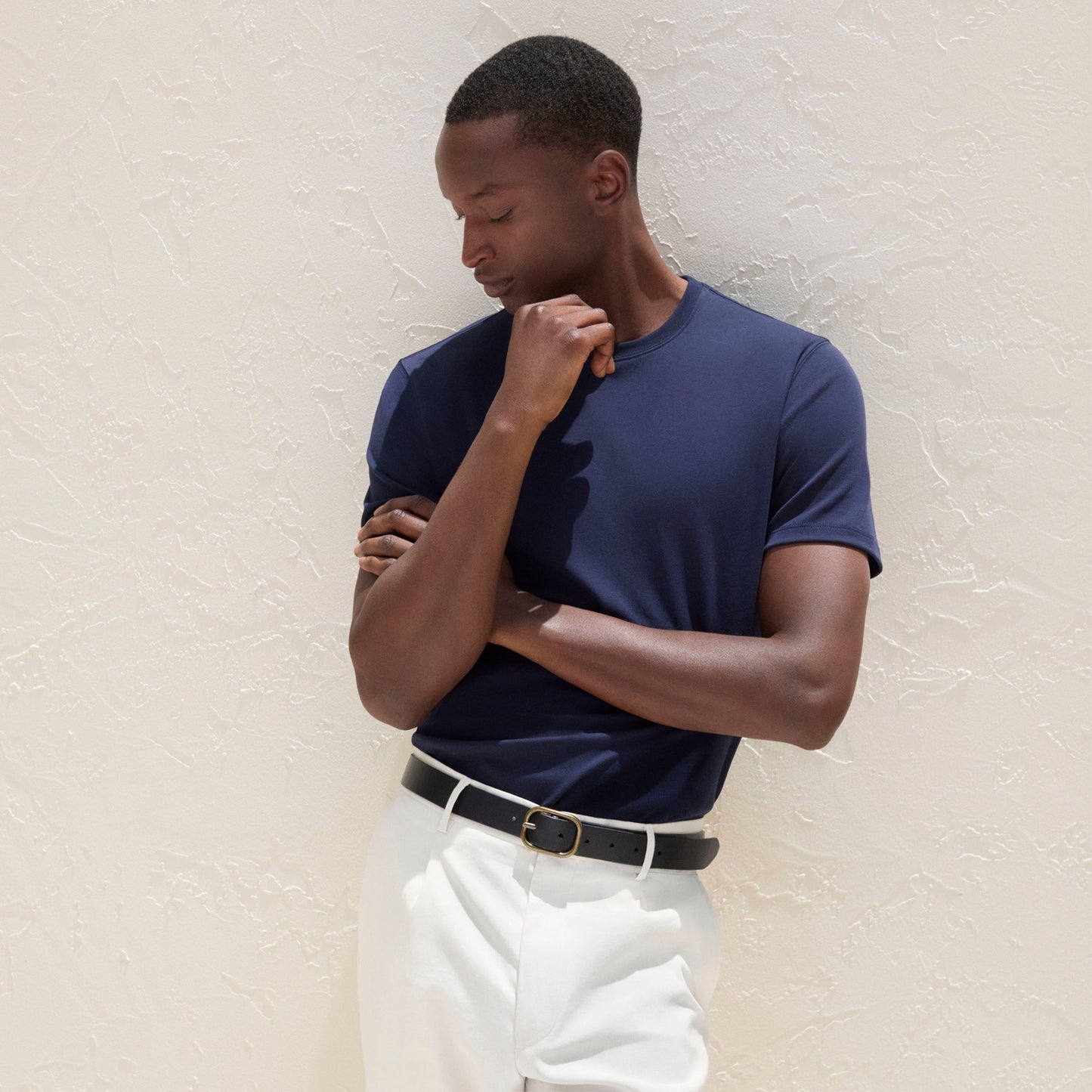 Bugatchi Hank Crew Neck T-Shirt Navy