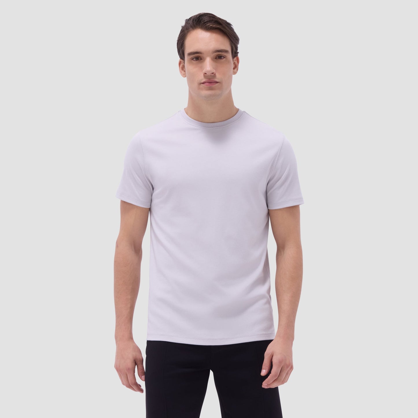 Bugatchi Hank Crew Neck T-Shirt Platinum